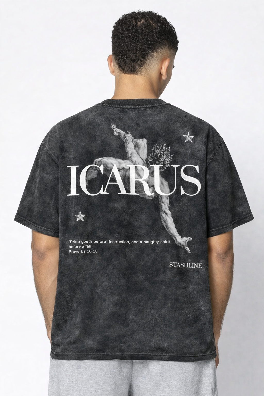“ICARUS” Acid Wash T-Shirt