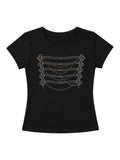NOIR REGALIA BABY TEE.femme