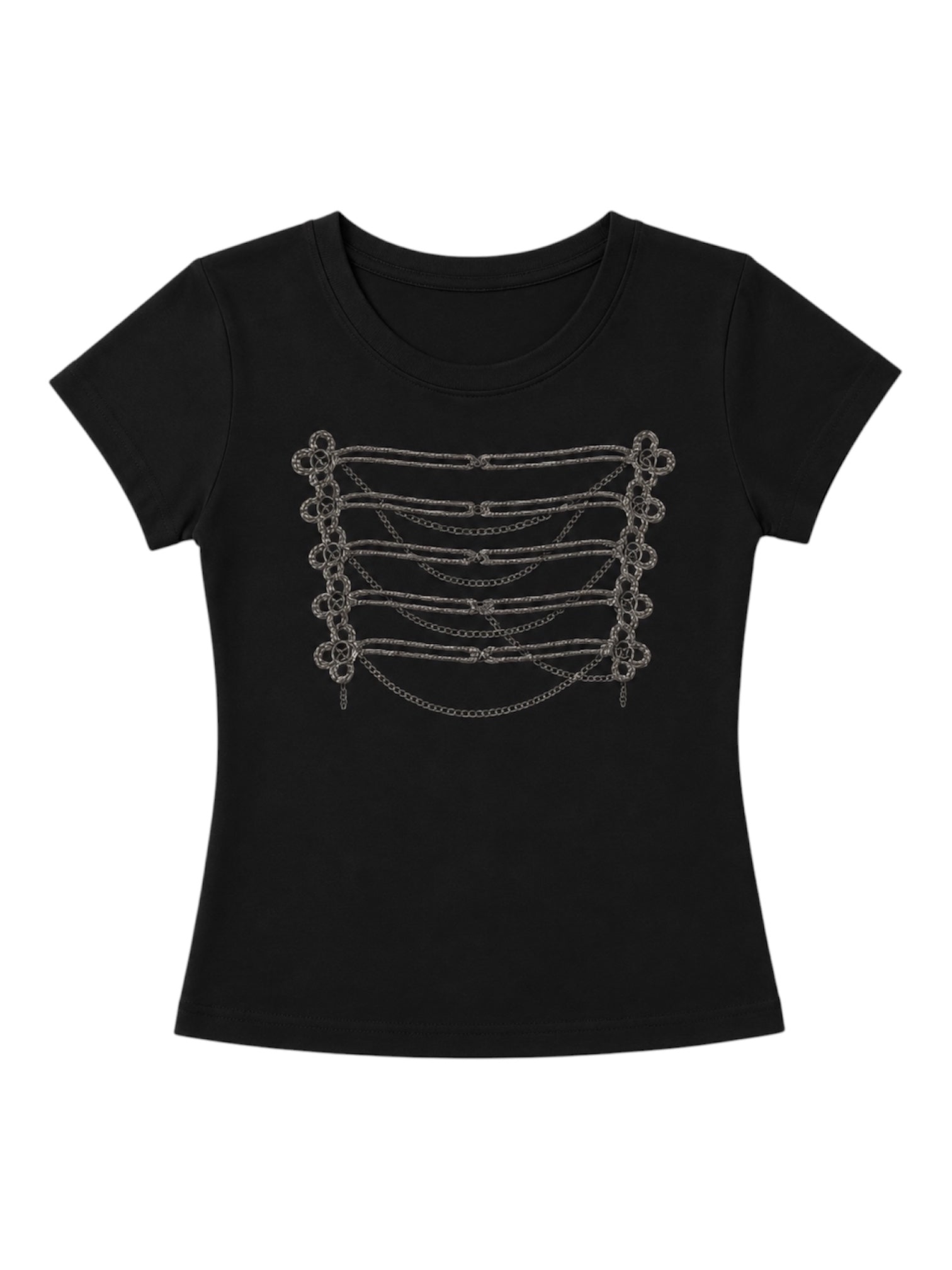 NOIR REGALIA BABY TEE.femme